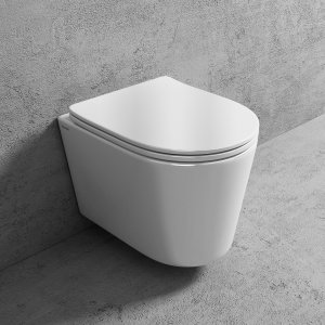 Stilo PS1-18 - Toilet 49 cm, White, Rimless + EasyClean Coat