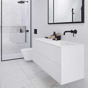 Pulcher Mood 120R Soho - Bathroom furniture 120x46 cm, Mathvid w/ SolidTec® sink