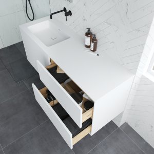 Pulcher Mood 140L Soho - Bathroom furniture 140x46 cm, Mathvid w/ SolidTec® sink