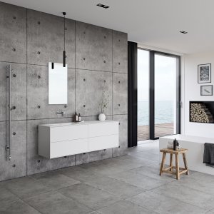 Pulcher Mood 160L Soho - Bathroom furniture 160x46 cm, Mathvid w/ SolidTec® sink