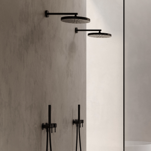 Semplice SBR801 S01 - Shower set, XL Rain DeLux Ø24 cm, Matt black