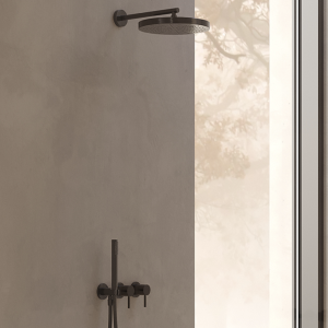 Semplice SBR801 S01 - Shower set, XL Rain DeLux Ø24 cm, Matt black