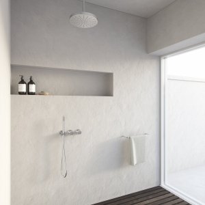 Semplice SBR801 S04 - XXL Rain DeLux Ø28 cm, Ceiling, Chrome