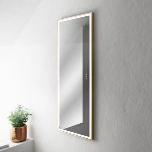 Pulcher Soho Mirror PSM-1453 - 140x53.5 cm. Mirror w/light and light control, Matt Brass colored frame