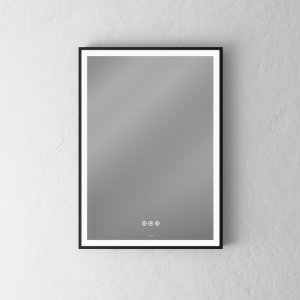 Pulcher Soho Mirror PSM-5070 - 50x70 cm., mirror w/light and light control, matt black frame