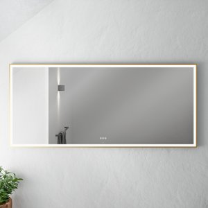 Pulcher Soho Mirror PSM-1880 - 180x80 cm. Mirror w/light and light control, Brass colored frame