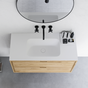 CPH Tapwork Soft 100 - Joinery furniture in Natural Oak incl. Mathvid SolidTec sink