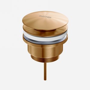 Pulcher Semplice Fly 1¼” - Universal bottom valve, PVD Brushed Copper