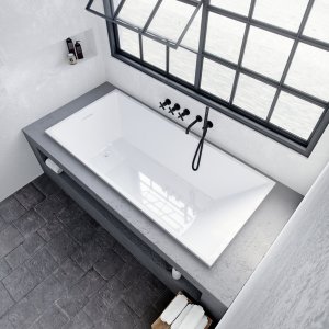Pulcher Norma 1700 - Built-in bathtub 170x80 cm, Glossy White