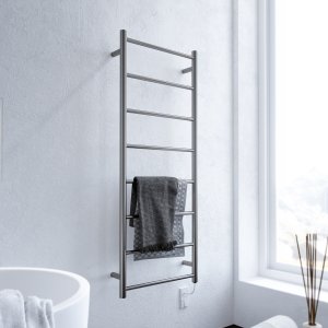 Pulcher Minimalism PM128 - Electric towel rail, 50 x 128h cm, Brushed Stainless Steel