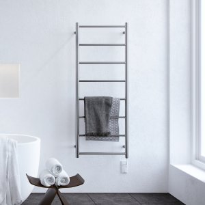 Pulcher Minimalism PM128 - Electric towel rail, 50 x 128h cm, Brushed Stainless Steel