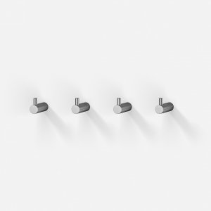Classwell CW17 S01 - 4 x Towel hook Brushed Stainless Steel