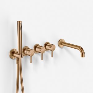 Semplice STB801 S11 - Thermostat set Tub/shower, PVD Brushed Copper