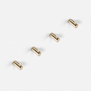 Semplice PS17 S01 - 4 x Hook, Polished Brass Natural