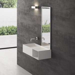 Boxo 80L - 80x35, Sink on the left, Mathvid SolidTec®