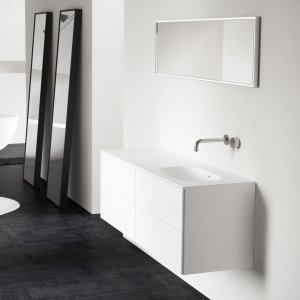Block Soft 140R - Bathroom furniture 140x46 cm, Mathvid w/ SolidTec® sink on the right