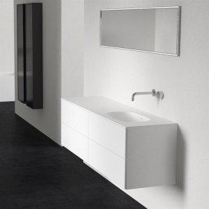Block Soft 160R - Bathroom furniture 160x46 cm, Mathvid w/SolidTec® sink on the right