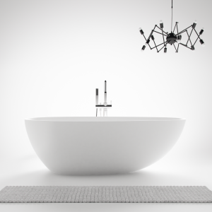 Boheme XL 180 - Bathtub 180x90, Solid Mathvid SolidTec®