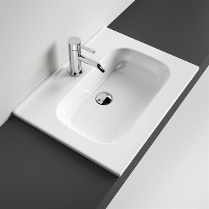 ArkiLife® Smart D 60 - 61x46.5 cm White porcelain sink