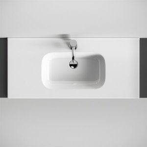 ArkiLife® Smart D 100 - 101x46.5 cm White porcelain sink