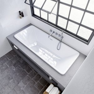 Pulcher Code 1800 - Built-in bathtub 180x75 cm, Glossy White