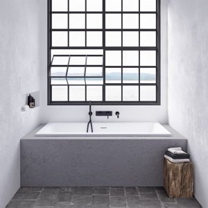Pulcher Flat 1700 - Built-in bathtub 170x80 cm., Glossy White