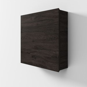 Copenhagen Front - 60x60x15 cm Wall cabinet, Smoked Black Oak