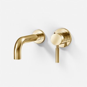 Semplice SHV102 - Washbasin fitting, 22 cm spout, Polished Brass Natural