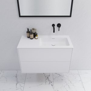 Pulcher Mood 90R Soho - Bathroom furniture 90x46 cm, Mathvid w/ SolidTec® sink