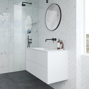 Pulcher Mood 100 Soho - Bathroom furniture 100x46 cm, Mathvid w/ SolidTec® sink